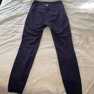 Purple Lululemon Leggings with Mesh Dots